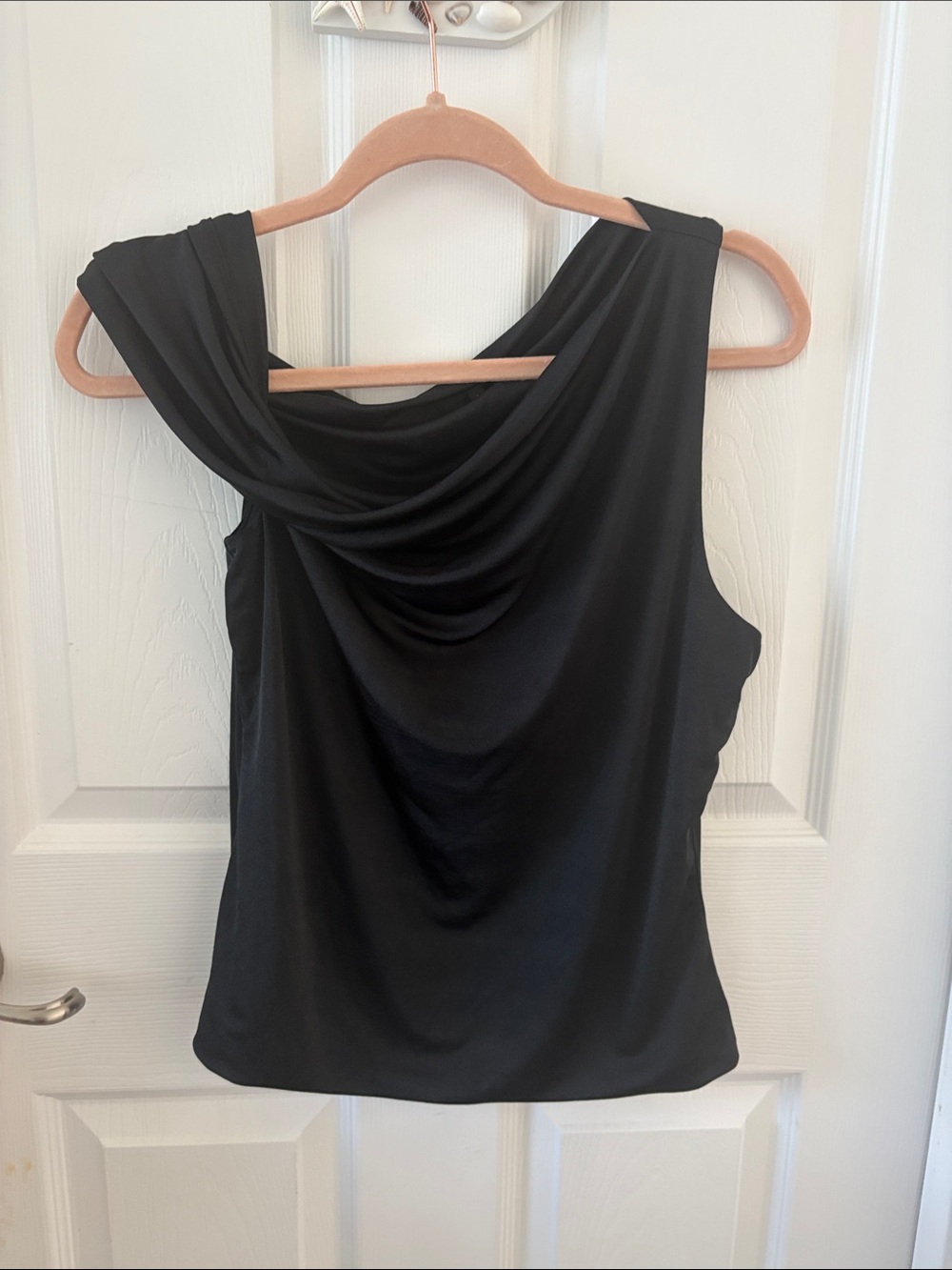 Rag&Bone Draped Sleeveless Asymmetrical Women's Top - Black